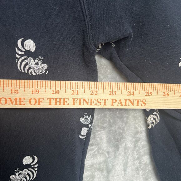 Disney Vans Large Black & White Cheshire Cat Sweatshirt Glow in the Dark - Picture 7 of 9